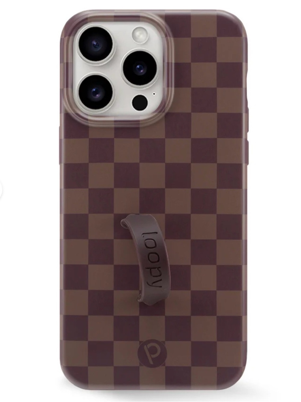 Cocoa Checkered Loopy Case